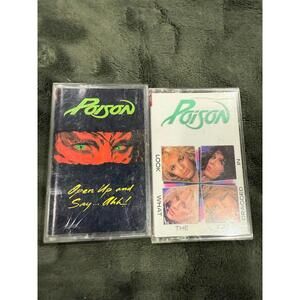 Lot Of 2 VTG Poison Cassettes